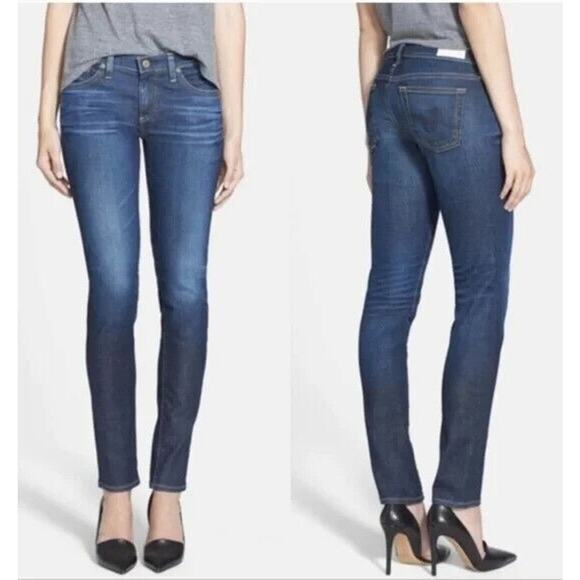 AG ADRIANO GOLDSCHMIED The Stilt Cigarette Leg Jeans in Medium Wash - Picture 2 of 13